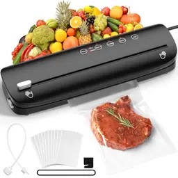 Multifunktions-Vakuumierer 5 in 1 mit Cutter und 10 Beuteln – Ideal für sous vide und Lebensmittel