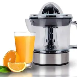 Edelstahl Zitruspresse - 0,8 Liter - Automatische Saftpresse mit Anti-Rutsch-Füßen