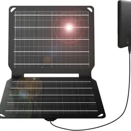 FlexSolar 10W tragbares Solarpanel-Ladegerät, wasserdichtes faltbares Solarpanel mit USB-Anschluss für iPhone und iPad