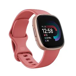 Fitbit Google Versa 4 Smartwatch, Sandrosa/Kupferrosé