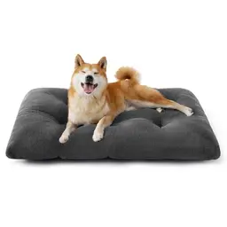 BEDSURE Groß Hundebett 89x58x8cm Grau, Waschbar, Beruhigende Hundematratze