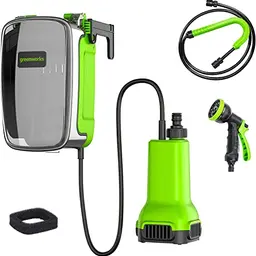 Greenworks G24SWP Akku Tauchpumpe, 1800L/Stunde, 8-in-1 Sprühkopf, 2 m Schlauch, ohne Akku & Ladegerät