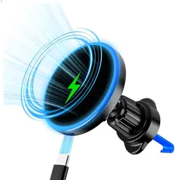 MagSafe Autohalterung mit Ladefunktion für iPhone 16/15/14/13/12 – Qi-zertifiziert, ideale Handyhalterung fürs Auto