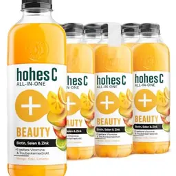 hohes C ALL-IN-ONE Beauty (6x 850ml) Mehrfruchtsaft mit Mango, Kaki & Limette, vitaminreich, ohne Zuckerzusatz & vegan