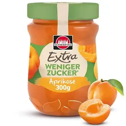Schwartau Extra Aprikose - Zuckerreduzierter Fruchtaufstrich, 300g
