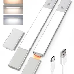 EZVALO Kabellose Schrankbeleuchtung 38CM - LED Unterbauleuchte mit 3 Farbtemperaturen und Dimmfunktion (2 Stück)