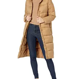 Amazon Essentials Damen Wintermantel Cocoon-Puffer, Wasserabweisend, Pilzbraun, Größe L
