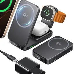 INIU 3-in-1 Magnetische Qi2 Wireless Ladestation für iPhone, Apple Watch und AirPods