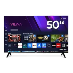 MEDION 125,7cm (50 Zoll) Ultra HD Fernseher (Smart-TV, Dolby Vision HDR, HBO Max, MagentaTV, Prime Video, Disney+, DAZN, Paramount+, Dolby Atmos, VIDAA Store, HbbTV, PVR, Bluetooth, MD 850301)