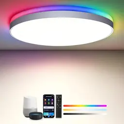 Smarte LED Deckenleuchte 36W Ø30cm - Dimmbar, RGBIC & CCT, Kompatibel mit Alexa, APP-Steuerung, Ideal für Schlafzimmer und Wohnzimmer