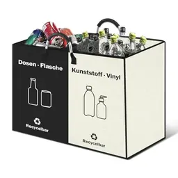 MeYuxg 76L Pfandflaschen Sammelbehälter mit Softgriff - Altglas Aufbewahrung für Küche und Vorratskammer