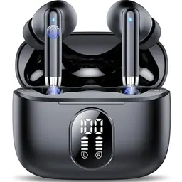 Kabellose Bluetooth-Kopfhörer mit 40 Std Akku, IP7 wasserdicht & LED-Anzeige