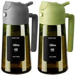 SWEET VIEW Olivenölspender - 470 ml Glas, lichtdicht für Küche, Kochen und Grillen