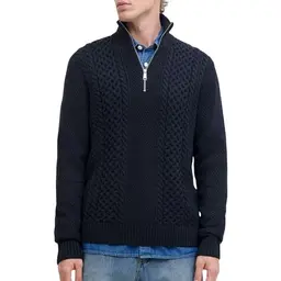 JACK & JONES Herren Sweatshirt mit halbem Reißverschluss