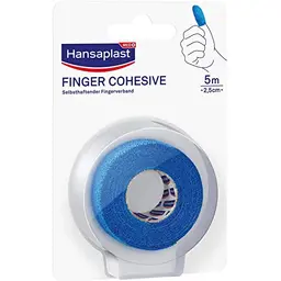 Hansaplast Selbsthaftender Fingerverband 5 m x 2,5 cm - Hautfreundlicher Verband für Wundauflagen
