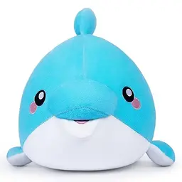Yeqivo Blauer Delfin Plüsch Spielzeug - Weiches Kissen für Kinder und Freunde (30CM)