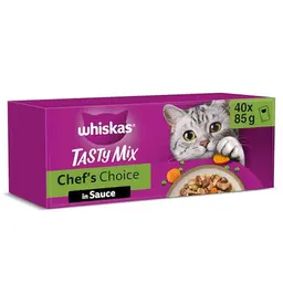 WHISKAS TASTY MIX Katzen Nassfutter in Sauce 40 x 85g