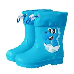 HAGOT Kinder Gummistiefel, Wasserdicht, Bequem und Leicht, Blau, EU 24-25