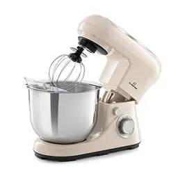 Klarstein Knetmaschine 1300W – Küchenmaschine für Brotteig mit 5L Schüssel, 6 Stufen, Rühr- und Knethaken