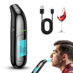 VOHESEA Tragbarer Alkoholtester mit LCD-Anzeige – Professioneller Atemalkoholmessgerät, aufladbar und genau