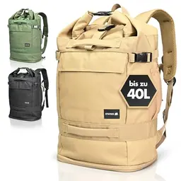 Rolltop Rucksack Damen Herren 30–40L Wasserdicht Outdoor Reiserucksack Camping Sport