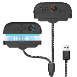 LONGYI Ladekabel für Switch & Joycon (2 Stück) - Schnellladekabel mit Nylonmantel und Knickschutz