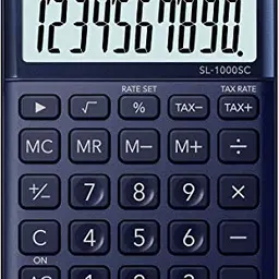 CASIO SL-1000SC Taschenrechner, 10-stellig, Solar-Betrieb, stylisches Design, kompakte Größe