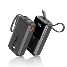 Selore&S Power Bank 10000mAh, 30W USB C Schnellladefunktion, Externe Handyakkus mit Kabel, für iPhone, Samsung Galaxy, MacBook