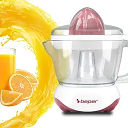 BEPER Elektrische Orangenpresse BP.101H - 700 ml, Weiß/Rot