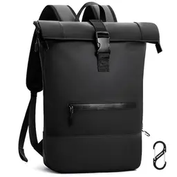 Reiseresa Rolltop-Rucksack, wasserdicht, Schwarz