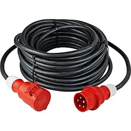 Schwabe Starkstrom Verlängerungskabel 50 m - Robuste 5-polige CEE Verlängerung für den Außenbereich, IP44 - Made in Germany