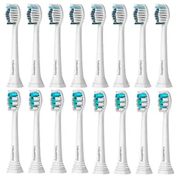 16er Aufsteckbürsten für Philips Sonicare: 8 Whitening Clean & 8 Precision Clean, Weiß