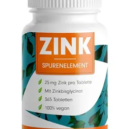 Zink 25mg - 365 vegane Tabletten für optimale Bioverfügbarkeit - hochdosiert - 1 Jahresvorrat - ProFuel