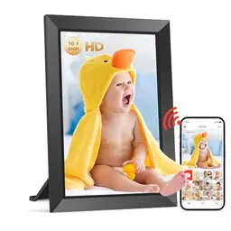 FRAMEO Digitaler WLAN Bilderrahmen 10,1 Zoll mit 32GB Speicher - Teilen Sie Fotos und Videos sofort