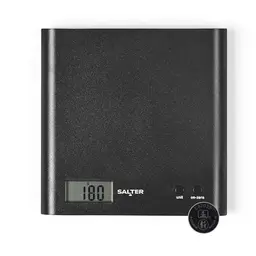 Salter Digitale Küchenwaage 3kg, Slim Design, Schwarz mit Tara-Funktion