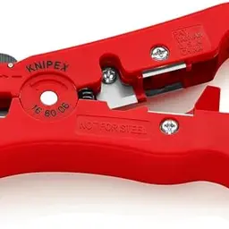 KNIPEX Abisolierwerkzeug für Koaxial- und Datenkabel, 125 mm, integrierte Klinge