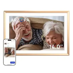 ARZOPA 14 Zoll Digitaler Bilderrahmen mit Cloud Storage - FHD Touchscreen, Ideal als Familiengeschenk