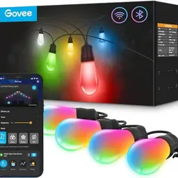 Govee 30m Smart LED Lichterkette Außen, IP65, Alexa & Google Assistant, App-Steuerung, 30 LEDs, 47 Szenenmodi