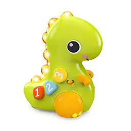 Bright Starts Go, Go, Dino Spielzeug mit Musik und Lichtern – Fördert die Bewegung, Mehrfarbig