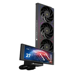 TR-Trofeo Vision 360 ARGB Schwarz CPU Aio Kühler mit 6,86 Zoll IPS-Bildschirm für AM4/AM5, LGA1700