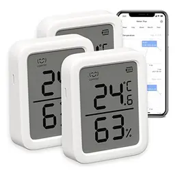 SwitchBot Innen Thermometer Hygrometer 3er Set - Bluetooth Raumthermometer für Zuhause und Baby, 68-Tage Datenspeicherung