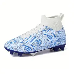 Kinder Fußballschuhe, High Top, Stollenschuhe für Jungen und Mädchen, Outdoor Soccer Shoes für Training und Spiele