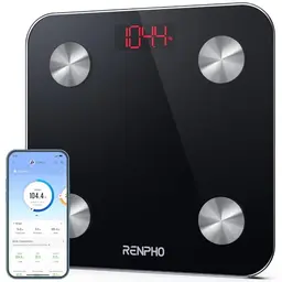 RENPHO Digital Personenwaage 2025 – Körperfettwaage mit App für Gewicht und BMI, 180kg, Bluetooth