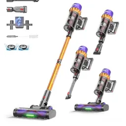 AlloyMove Akku Staubsauger mit LED Display, kabellos, 80 Min Laufzeit, für Tierhaare, Hartböden und Teppiche
