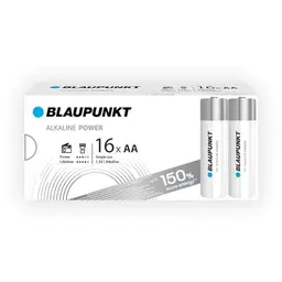 BLAUPUNKT AA Alkalibatterien, 16er Pack, ideal für Wanduhren und TV-Fernbedienungen