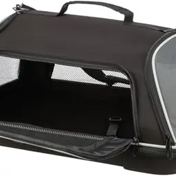 Trixie Hundetasche Flugzeugtasche, Schwarz/Grau, 55 x 23 x 40 cm