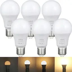 EDISHINE E27 LED 10W Warmweiß 2700K, dimmbar, 6er Pack, Ersatz für 60W Glühlampe