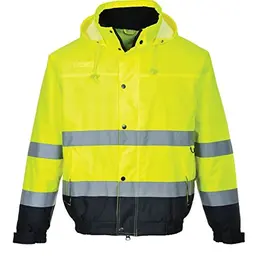 Portwest Warnschutz Pilotjacke, Größe M, Gelb/Marine