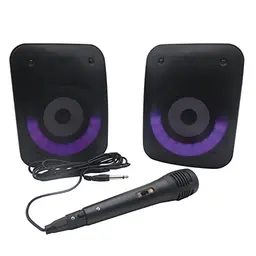 Lexibook iParty Set von 2 Bluetooth Stereolautsprechern mit Mikrofon, 3 Std. Akku, Bluetooth 5.0