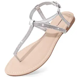 Damen Sandalen Sommer Bequem Flach